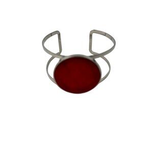 Red Swirl Cuff Bracelet Y2K